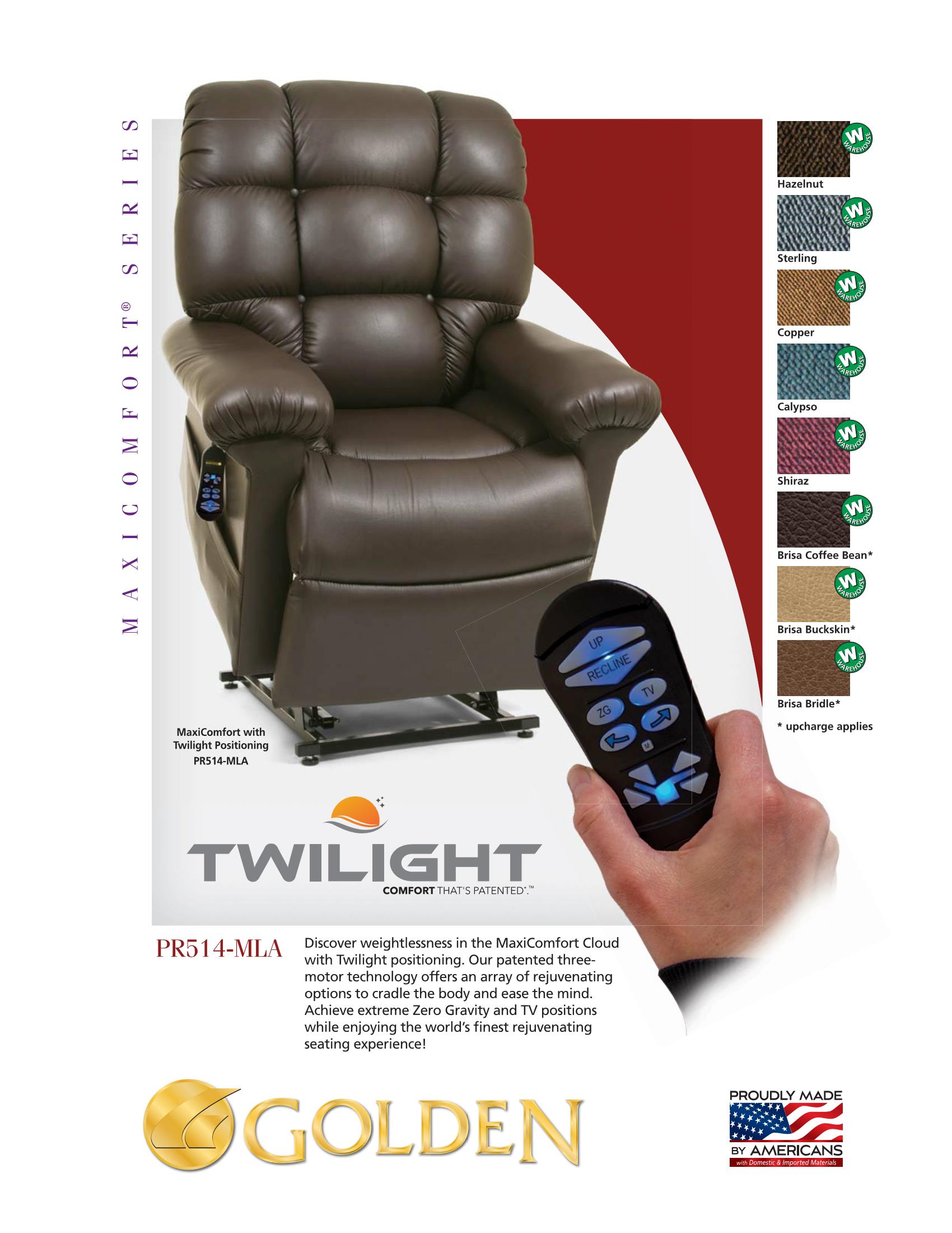 Phoenix az Twilight PR 514 515 zero gravity liftchair recliner