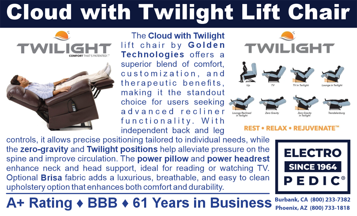 Los Angeles Golden Cloud with Twilight lift chair&nbsp;recliner